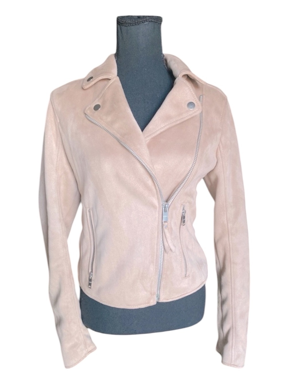 ABERCROMBIE & FITCH Vegan Suede Moto Jacket